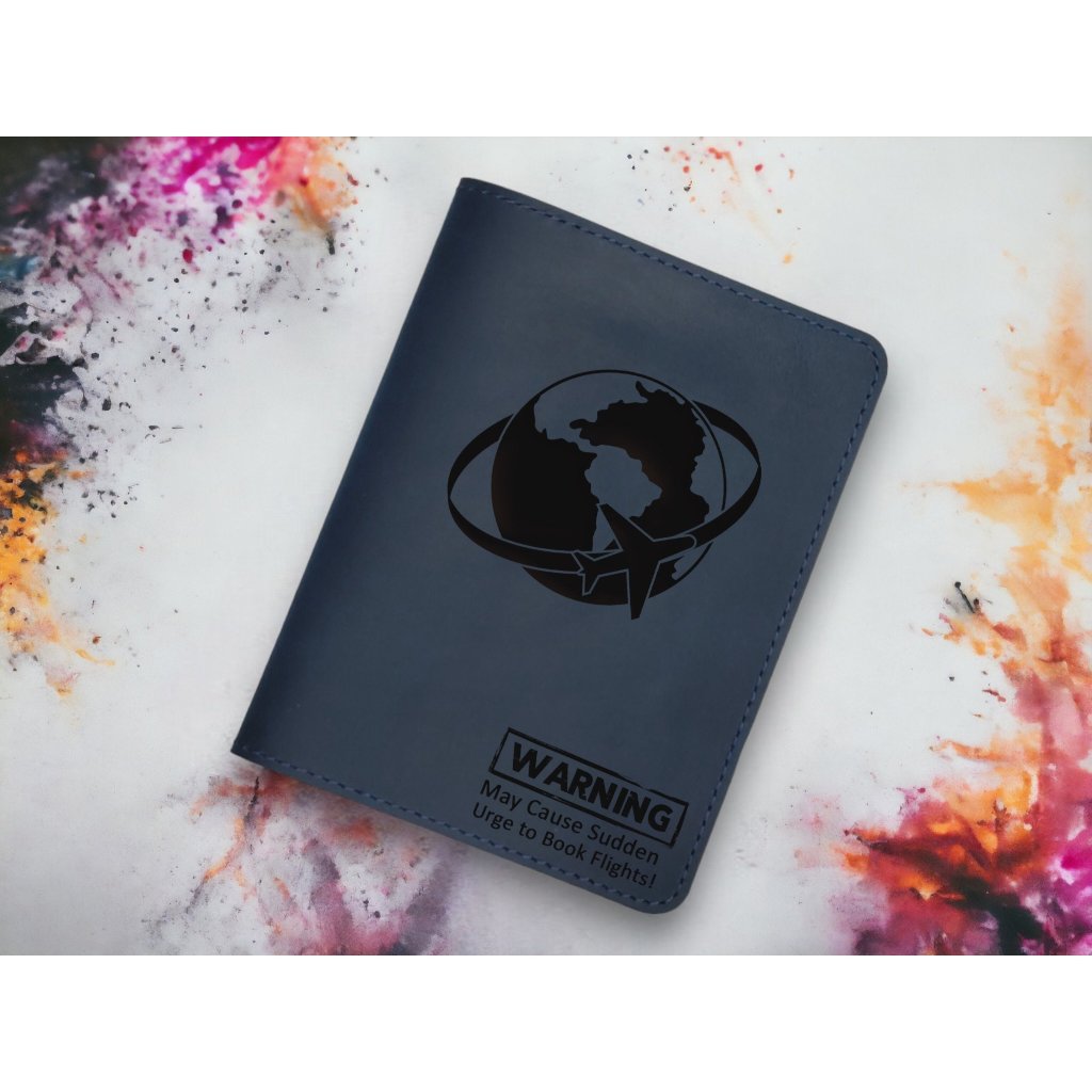 Leather Passport Cover Wallet  Handcrafted Crazy Horse Leather Passport Holder